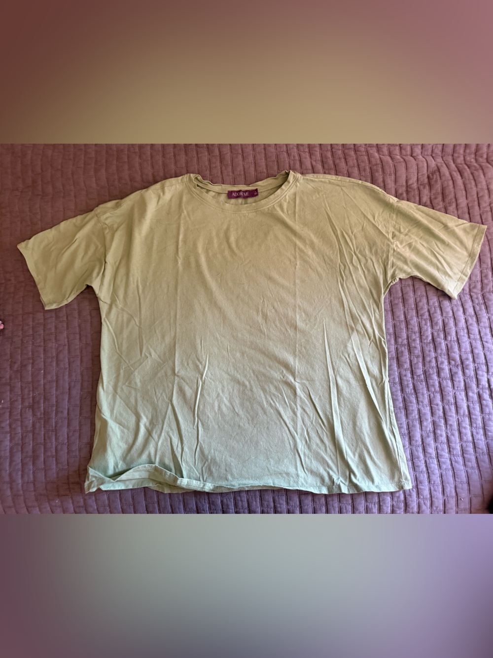 Adore Me Olive Green Short Sleeve Crew Tee